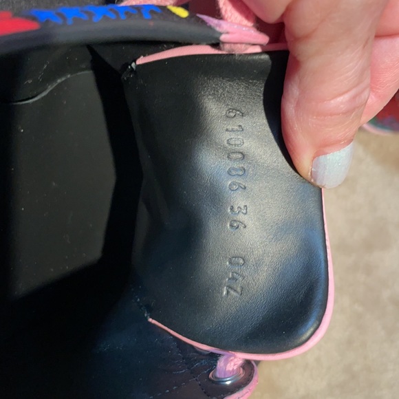 GUCCI $720 PSYCHEDELIC ACE GG LOGO SUPREME LEATHER SHOES Limit Ed Sz 36 - Picture 5 of 6